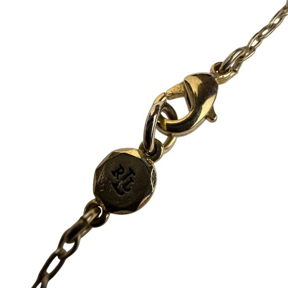 Ralph Lauren Womens Gold Tone Necklace With Pink & Pearl Beads - Picture 3 of 4